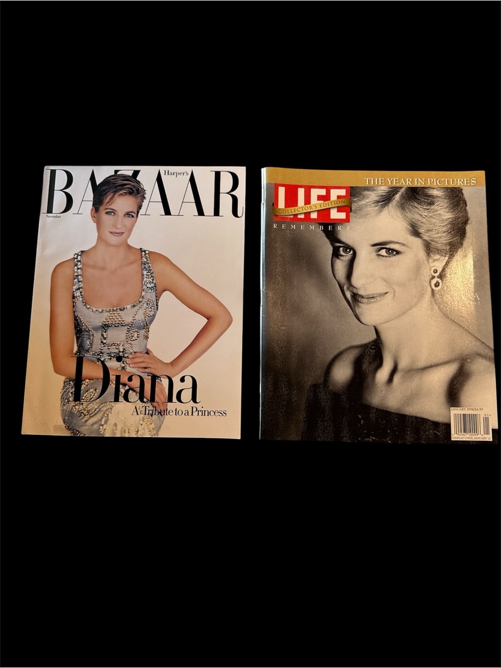 Harper‘s bizarre magazine Nov 1997 Life magazine, Jan 1998 Princess Diana